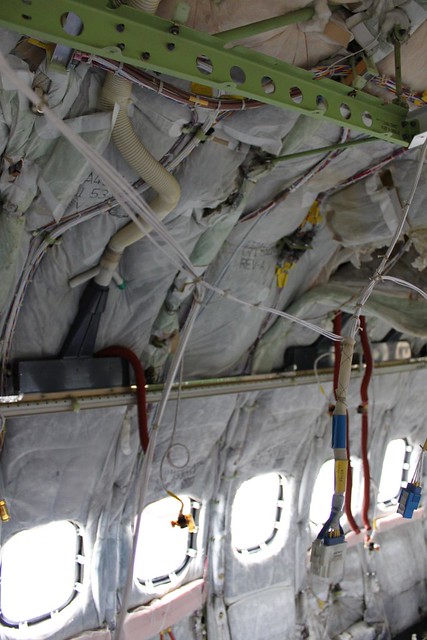 Torn-down cabin of old Midwest 737-600