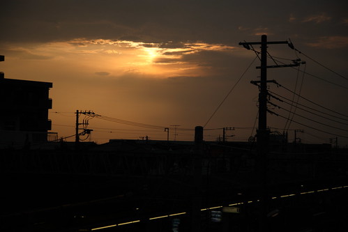 sunset sky sun station japan geotagged blog chiba funabashi kitanarashino mrhayata narashinodai geo:lon=140042006 geo:lat=35721729