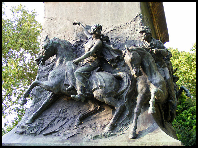 Pedestal of Anita Garibaldi Monument, Janiculum Hill, Rome