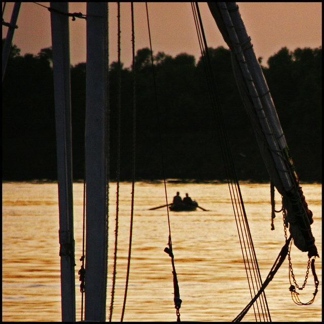 dusk on the river nile