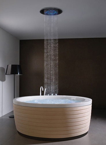 Contemporary Round Bathtub with Skirt by Porcelanosa - new Soleil Round | by Design Inspiration Gallery