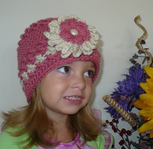Creamy Mocha Crochet Beanie Hat with flower | Crochet Hat - … | Flickr