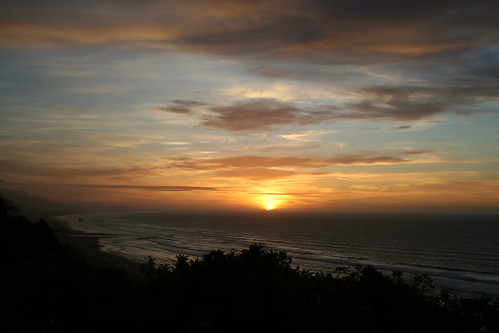 West Coast sunset by cathm2, travel sunset newzealand coast westcoast