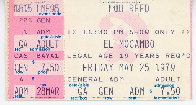 Lou Reed - May 25, 1979 - El Mocambo - Toronto