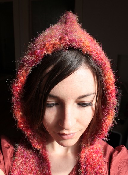 A Hood for a Pixie in Reds