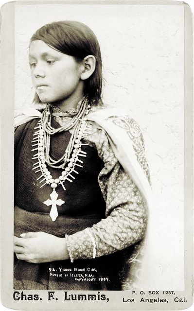 Charles Lummis: Young Indian girl, pueblo of Isleta, New Mexico, 1890