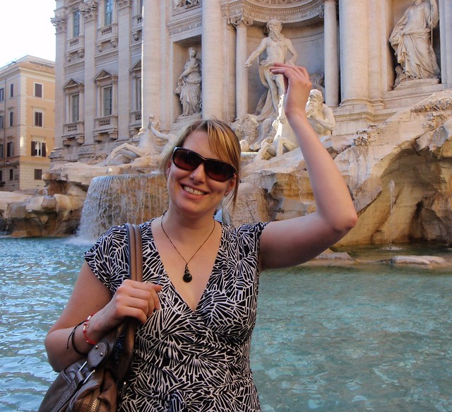 Luanne at the Trevi Fountain