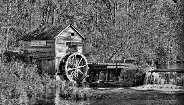 Hyde Mill HDR Black and White