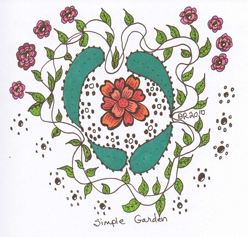 Simple Garden | Zentangle, zendala. A loose open design. | Dorothy R ...