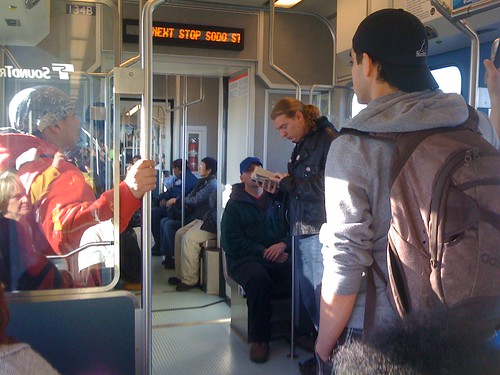 Crowded Link train on Sunday