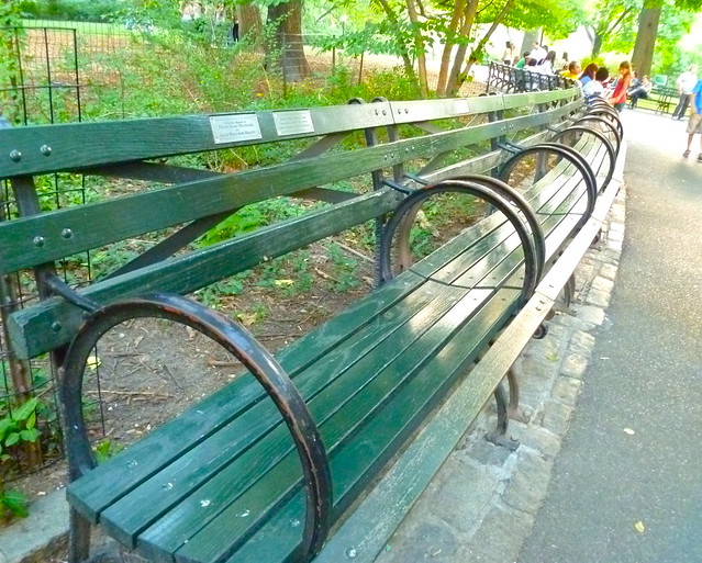 Benches at Strawberry Field, Central Park, NYC
