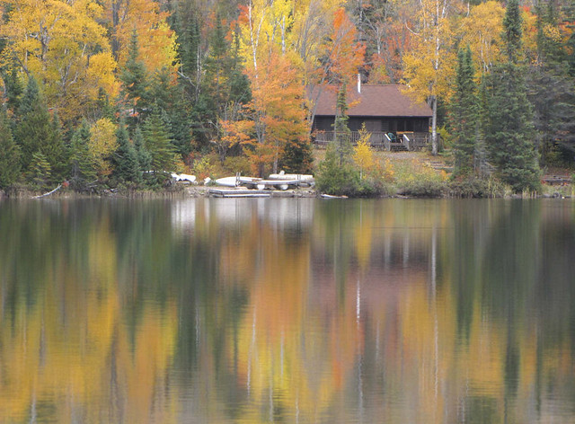 Lodge in autumn, Gunflint, Trail