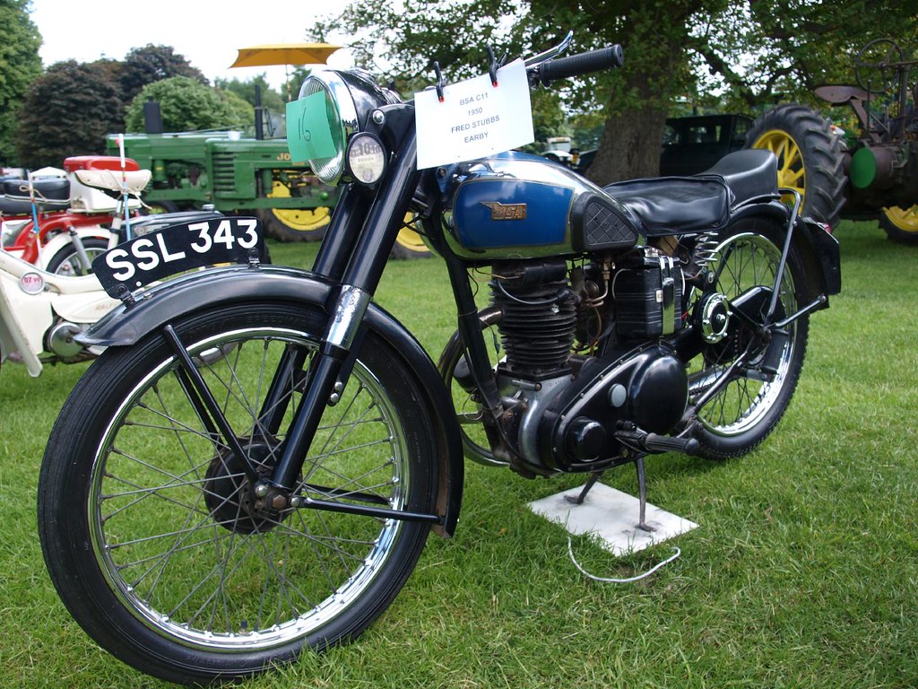 Réservoir D'essence Chromé Et Noir Pour BSA C11, C12, C10 250cc - Couleur Bleu Pétrole - Neuf Avec Garantie