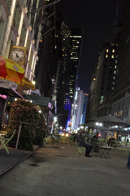 Near Times Square at night