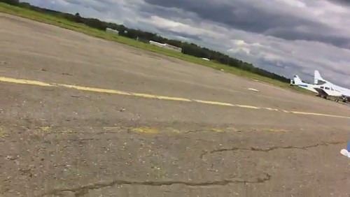 Video of the P-51 Mustang taking off at Beverly Airport