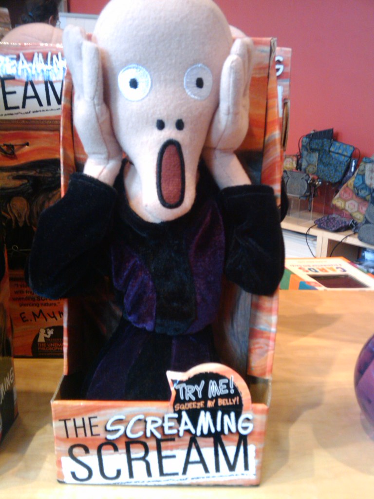 The Screaming Scream - Munch-inspired screaming plush doll…
