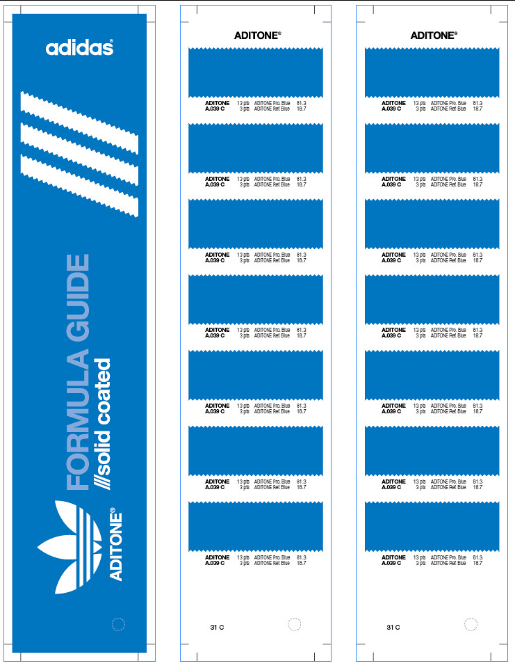 adidas prop: ADITONE fan guide | Design for a Pantone-style … | Flickr