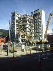 61 Molesworth St, Wellington in the midst of demolition