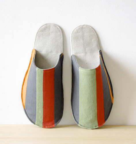 Striped slippers | Zozo's new slippers - finished. In differ… | Flickr