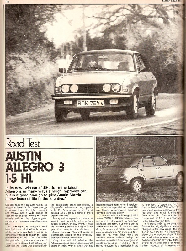 Austin Allegro 3 1.5 HL Road Test 1980 (1)