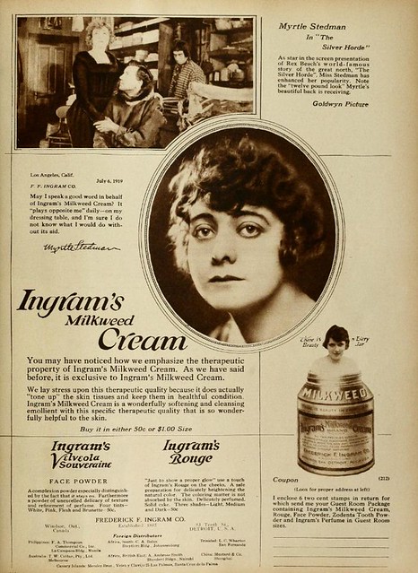 Vintage Advert for Ingram's Milkweed Cream : Motion Picture Classic Jan 1920