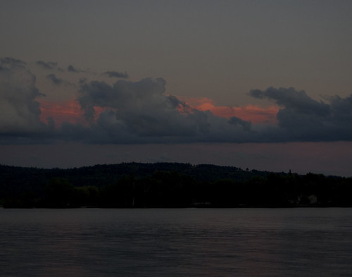 2010 july combermere ontario canada madawaska river sunset sky pink cloud water cans2s