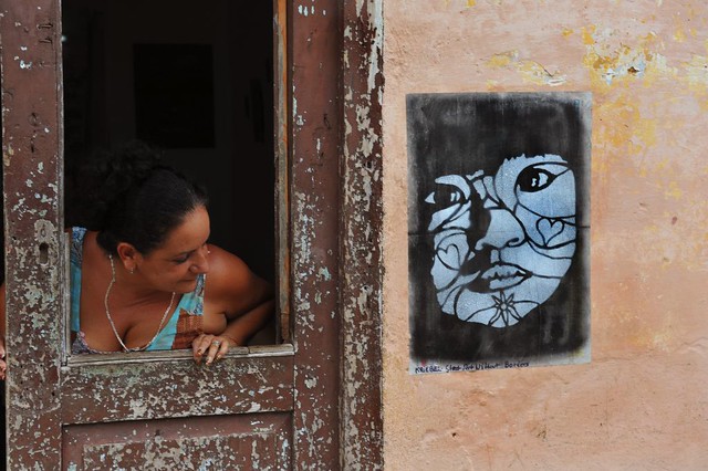Kriebel - pasted stencil - Trinidad / Cuba - august 2010