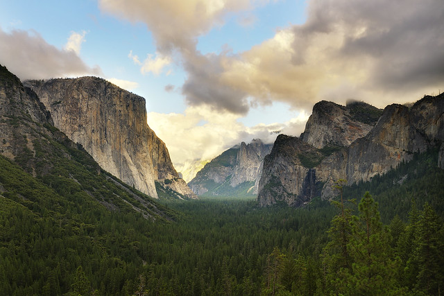 Clearing Skies from Tunnel View, Yosemite National Park [pano]