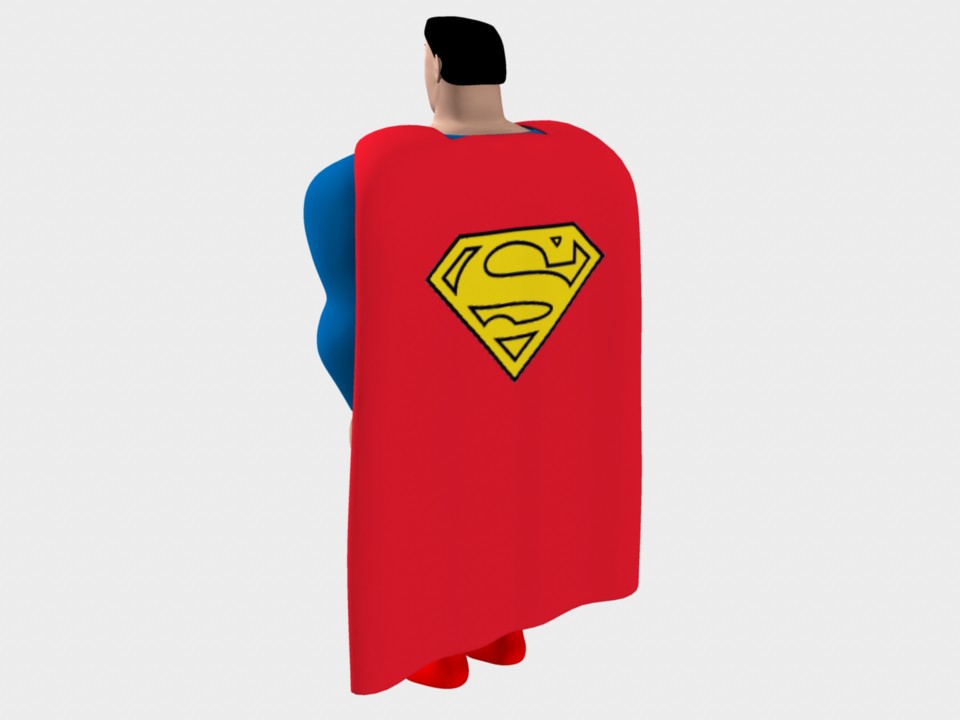 Superman 3D Model Back | This Superman 3D model was created … | Flickr