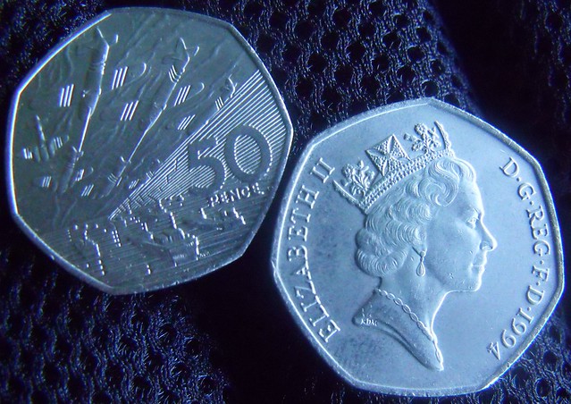 50 Pence coin 1994 - 50th anniversary of D-Day - Normandy Landings