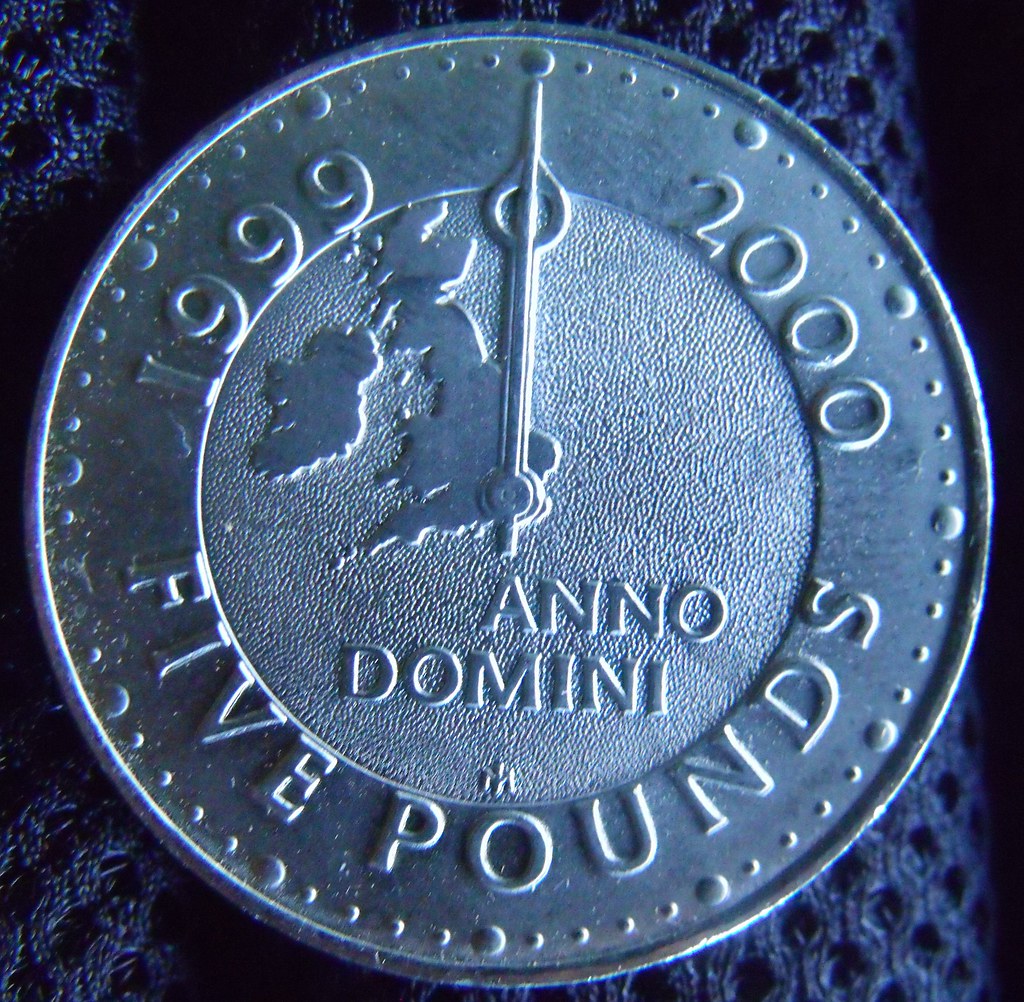 Five Pounds coin 1999 - turn of the century 1999-2000 - Anno Domini