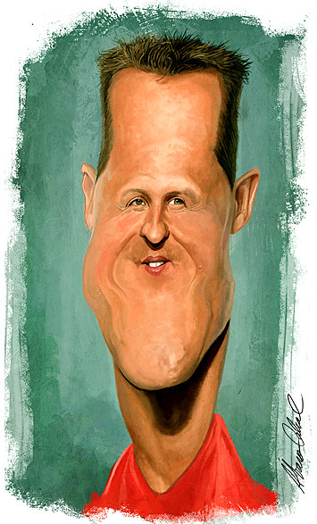 Caricatura Michael Schumacher