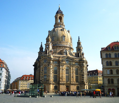 The Dresden Frauenkirche,  like the phoenix, has risen renewed from its ashes. by peggyhr