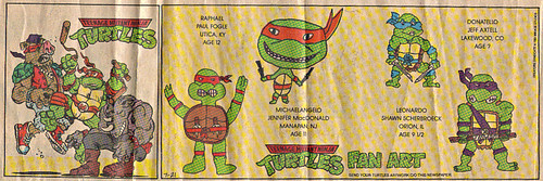 Teenage Mutant Ninja Turtles { newspaper strip } ..Mike v. Bebop & Rocksteady ..art by Lawson :: 07211991 by tOkKa