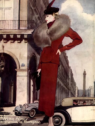 Broche Vintage Nina Ricci Paris 1954 - Verre Coulé Unique, Occasion