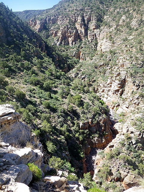 Climbing Bell Trail looking SSW up Long Canyon