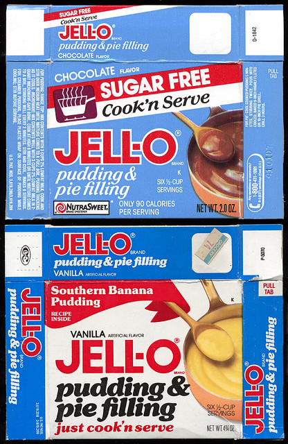 Jell-o Chocolate & Vanilla Pudding, 1980's