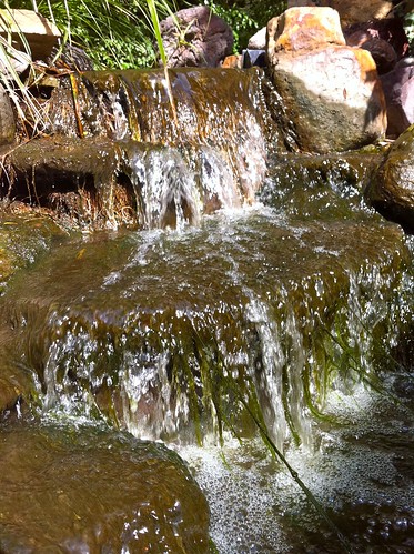 cameraphone water stone waterfall moss iphone4