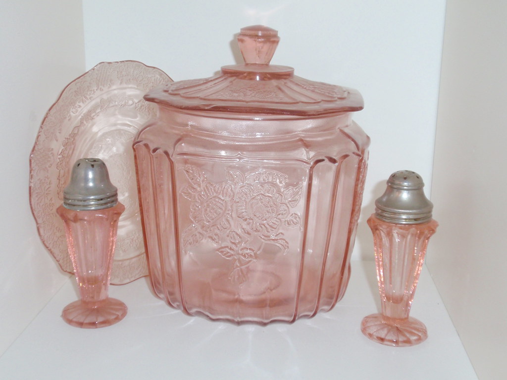 old, pink, glass, vintage, pretty, display, antique, cottage, collection, d...