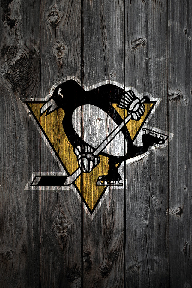 Pittsburgh Penguins Wood iPhone 4 Background