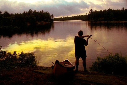 Kawartha Highlands - One last cast by Dave Noyle, There are no crabs in Crab Lake

But there are plenty of bass. Huk (pictured) and I spent some serio