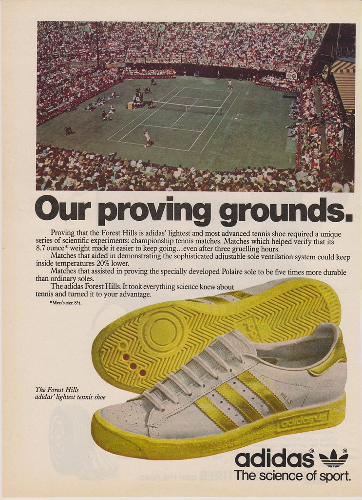 Forest Hills Adidas Tennis Shoe Vintage Ad with Forest Hil… | Flickr
