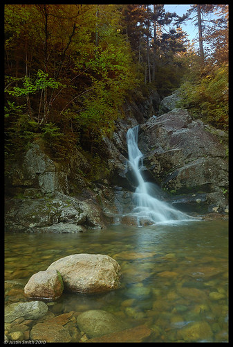 Gibb's Falls by Justin Smith - Photography, A return to my hike of Mount Webster, Jackson, and Pierce about a month ago. This medium-sized water