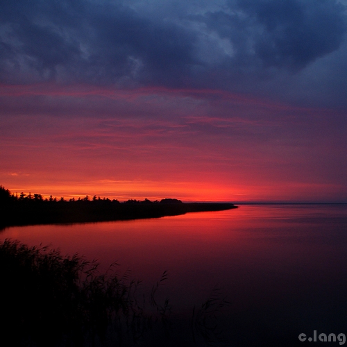 sunset red denmark rouge fjord crépuscule danmark coucherdesoleil jutland twillight danemark nørhede sandholmhavn