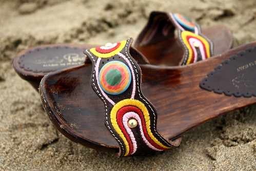 Colorful sandals on the beach | It took about an hour to dri\u2026 | Flickr