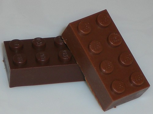 chocolate lego bricks