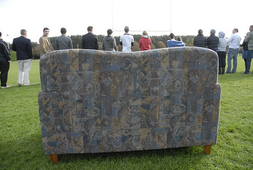 Couch at the rugby match
