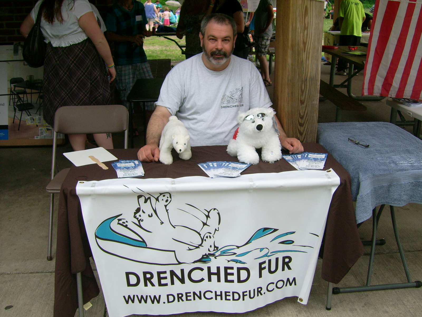 Chris at Drenched Fur info table. Photo by James von Loewe