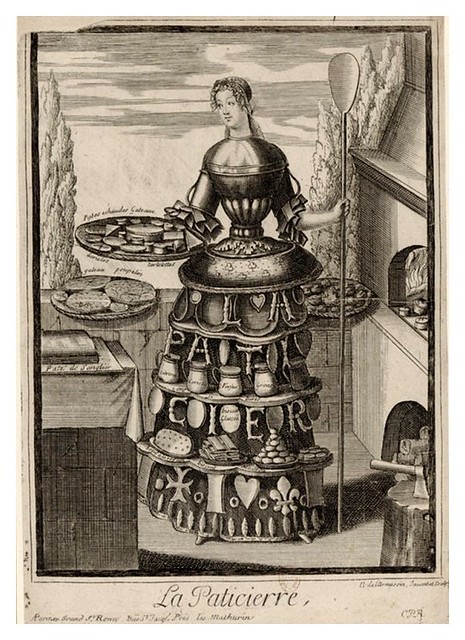 053-Vestimenta de pastelera-Les Costumes Grotesques 1695-N. Larmessin-BNF