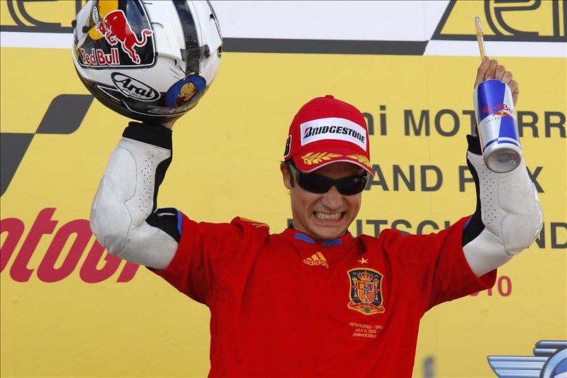 Euforia en el podio - Dani Pedrosa, piloto Repsol de MotoGP,… - Flickr
